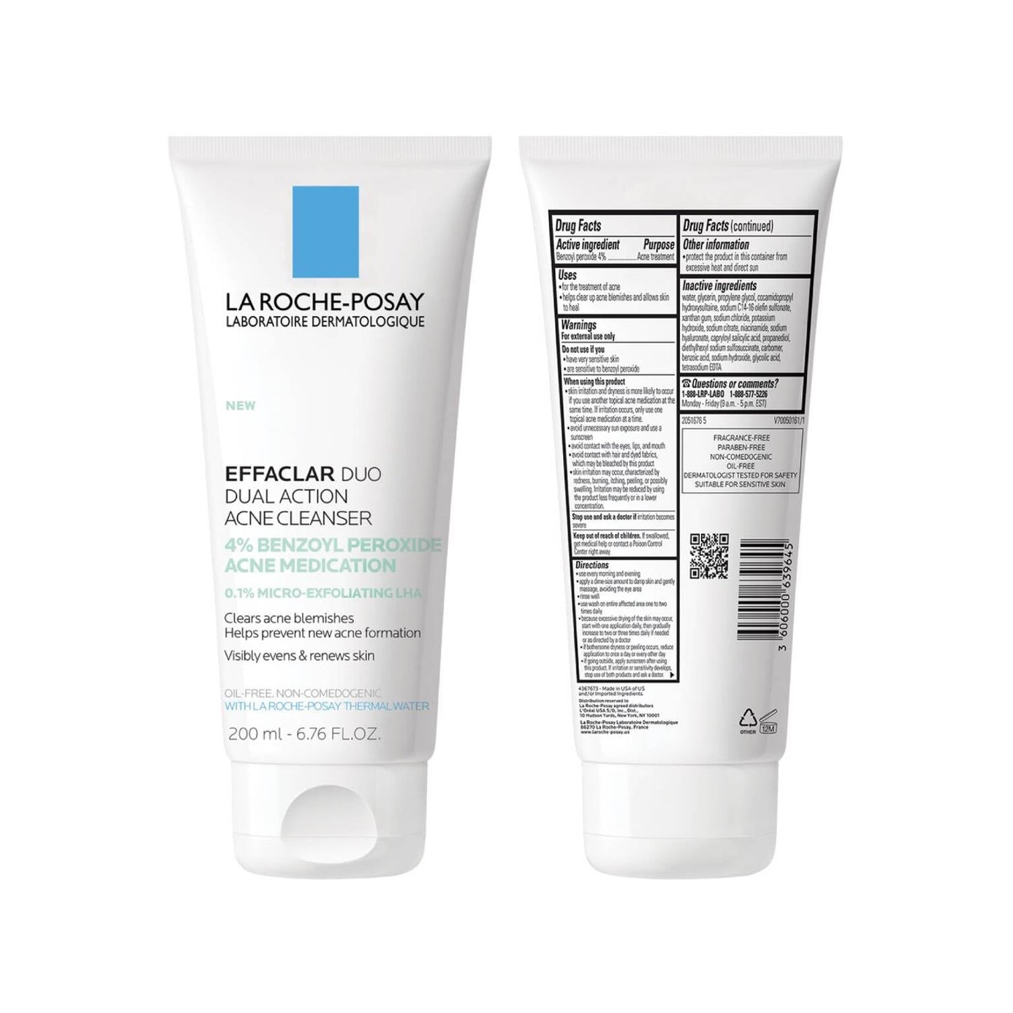 effaclar-dual-action-acne-face-wash-with-4-benzoyl-peroxide-i5 LaRochePosay-Product-Skincare-Effaclar-Duo-Dual-Cleanser-200ml-3606000639645-ATF-PIM-packshot-texture.jpg